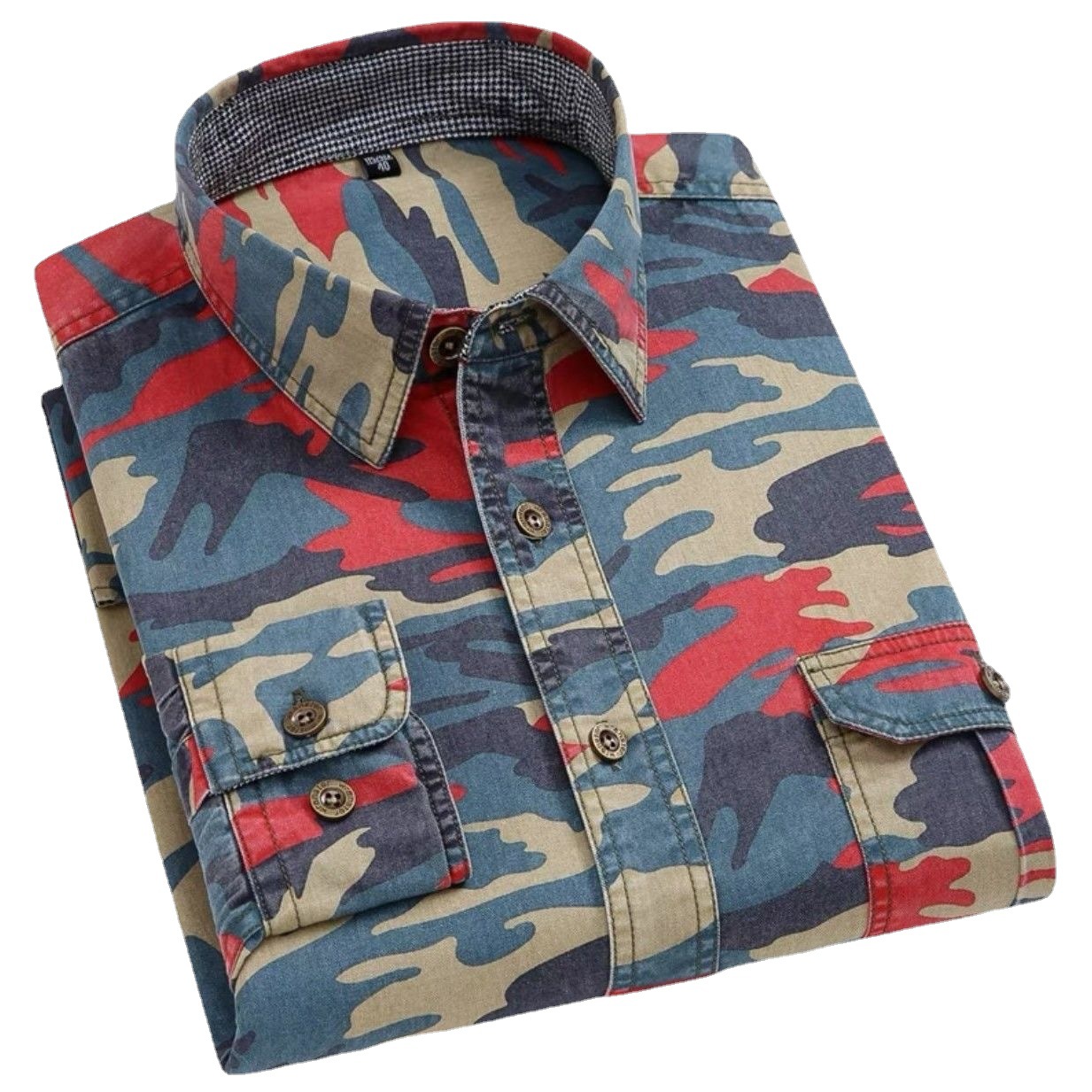 Spring and Autumn cotton camouflage shirt long-sleeved men's outdoor casual printed workwear shirt jacket men's clothing wholesale