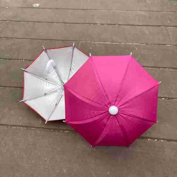 Takeaway Umbrella Mini Motorcycle Umbrella Mobile Phone Sunshade Small Umbrella Decorative Umbrella Mini Umbrella Silver Rubber Umbrella