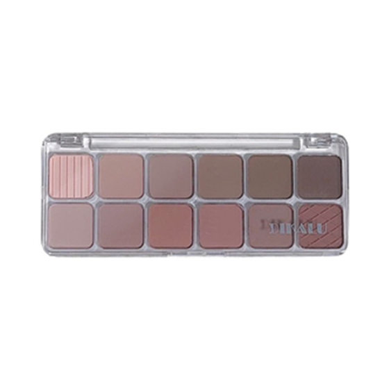 DIKALU 12-color eye shadow plate swollen eye bubble spring and summer cement plate matte pearl natural brightening Anzhen same style
