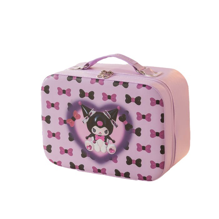 New Girl's Large Capacity Cosmetic Case Travel Cosmetic Storage Case Portable Cute Cartoon Large Cosmetic Bag