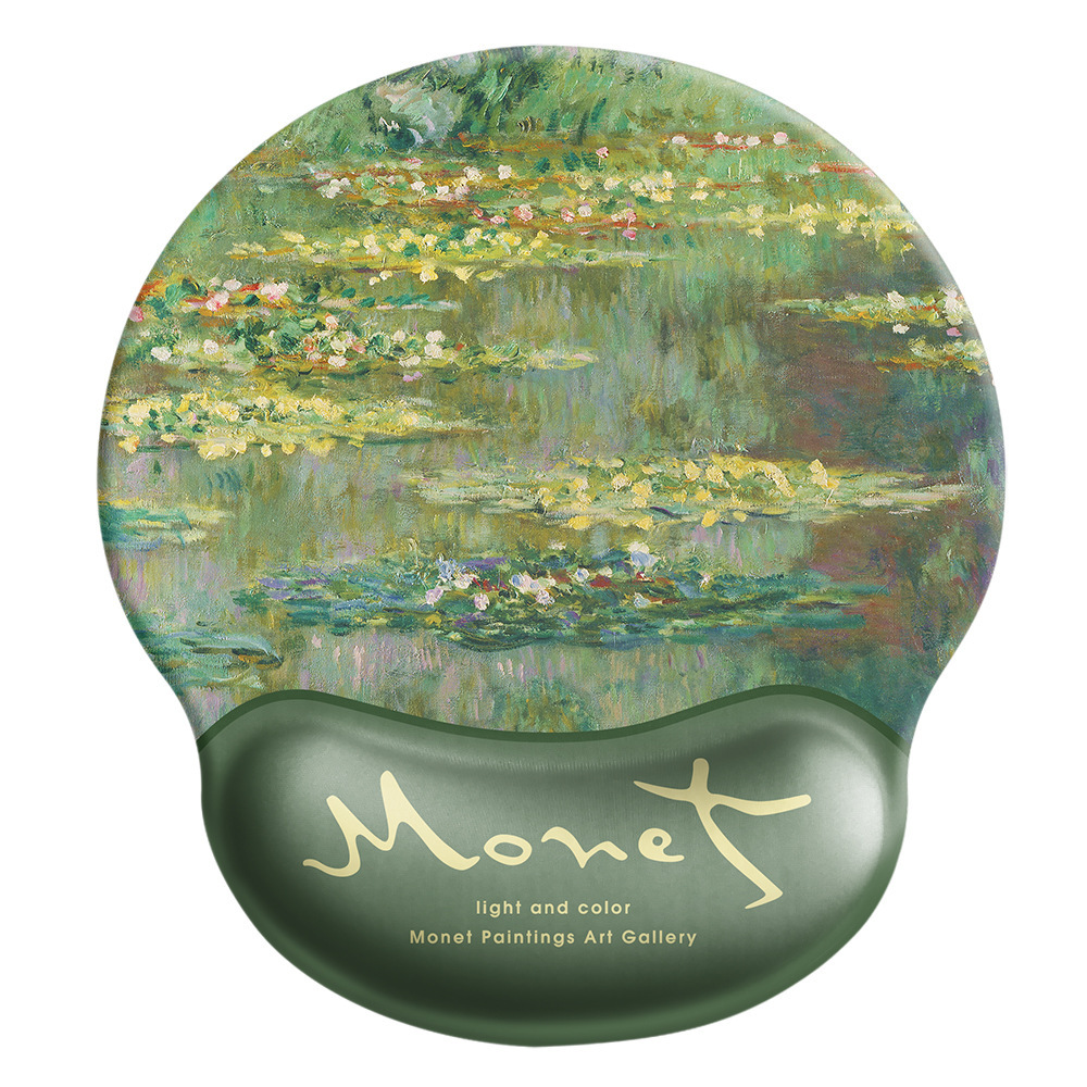Monet oil painting Sleeping Lotus mouse pad wrist mouse pad soft pad hand rest keyboard pad mouse pad for boys and girls ins