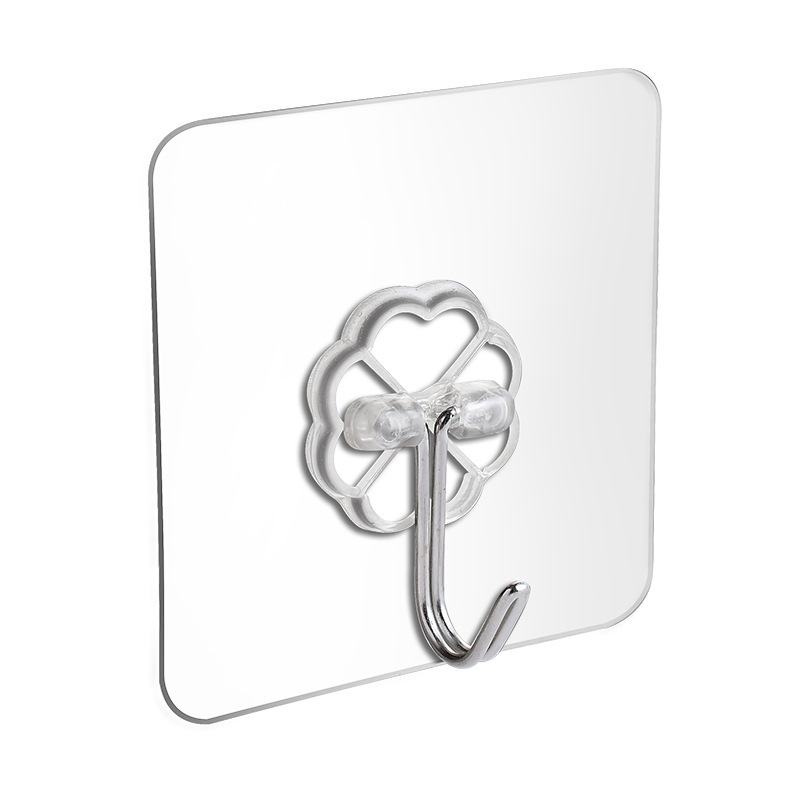 Transparent hook strong indoor kitchen hook seamless creative bathroom wall hanging nail-free hook manufacturers hook