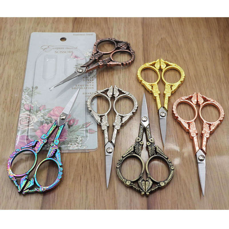 Vintage bird scissors carved scissors craft stainless steel scissors tailor scissors embroidery scissors thread head tea bag scissors beauty tools