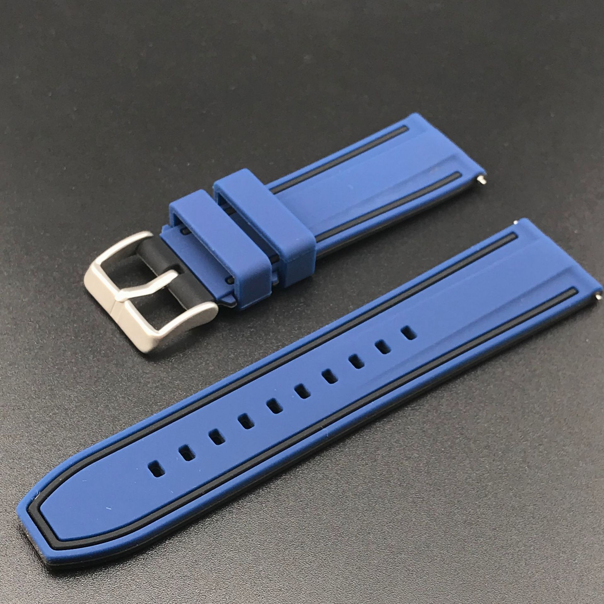 dark blue and black
