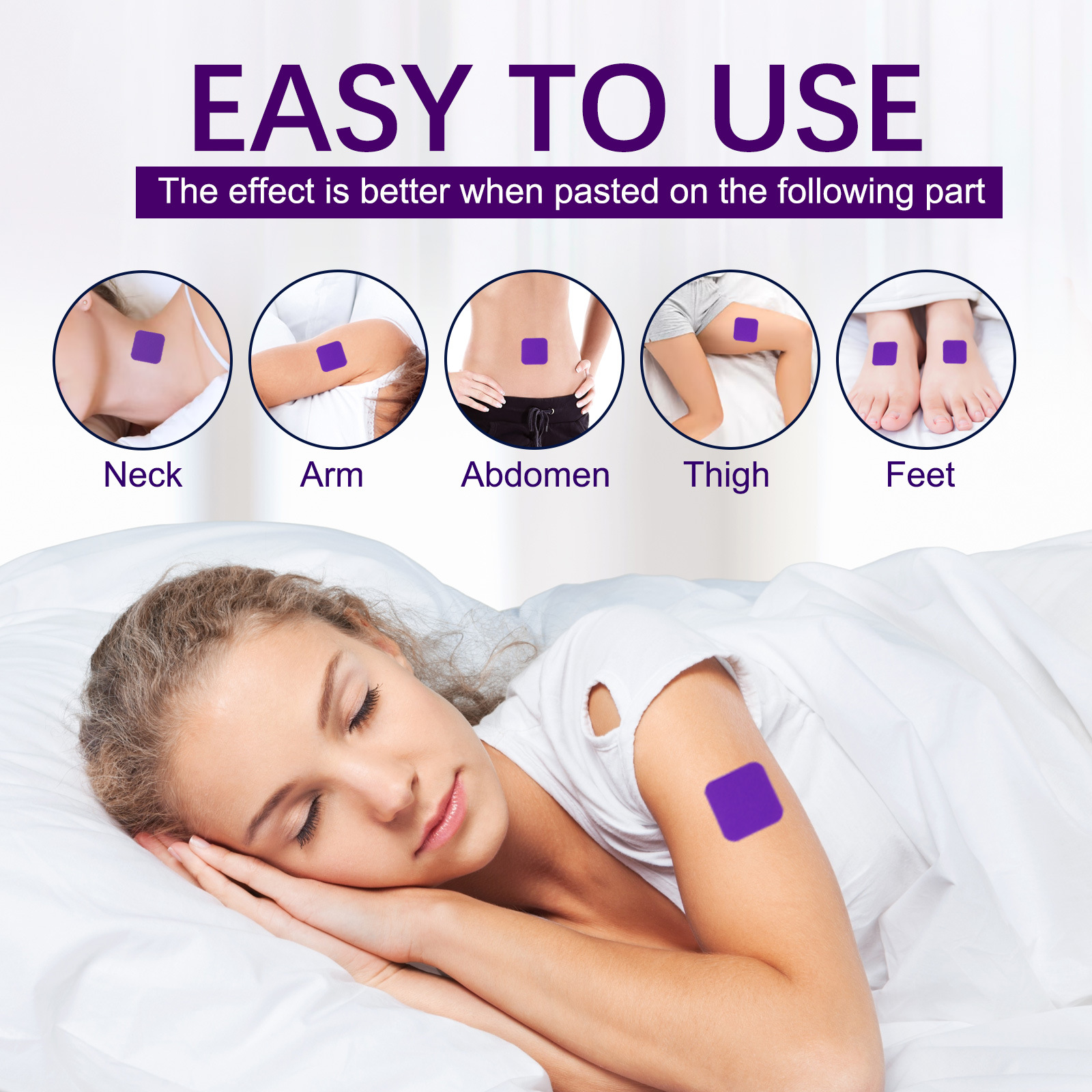 Cross-border ELAIMEI sleep stickers sleep health care stickers insomnia stickers sleep stickers sleep stickers deep sleep stickers multi-gauge