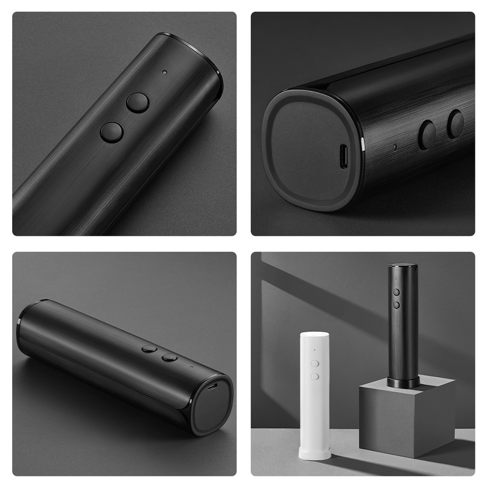 Electric Red Wine Opener with Qipao Collar Design, Retro Smart Automatic Wine Opener