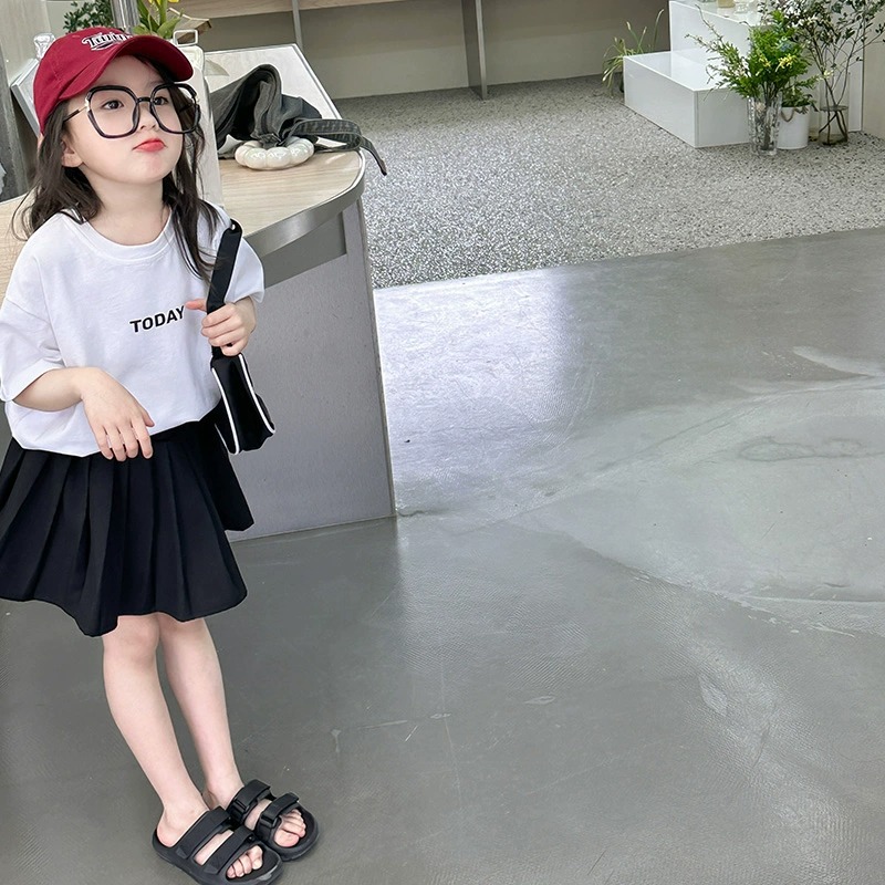 Princess Girl's T-shirt Short-sleeved Children's Summer 2023 New Stylish Girl's Base Shirt Fashionable Summer Top