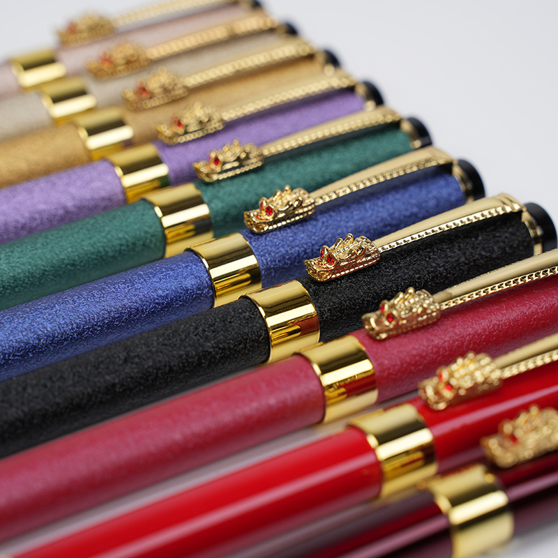 Faucet pen metal frosted Rod 12 color bead signature pen advertising gift pen gel pen lettering logo