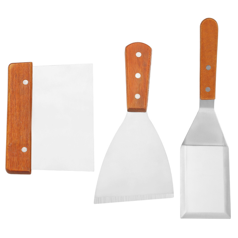 Kitchenware Shovel Burger Shovel Grilling Shovel Stainless Steel Shovel Teppanyaki Shovel Grill Tool suit Factory in stock