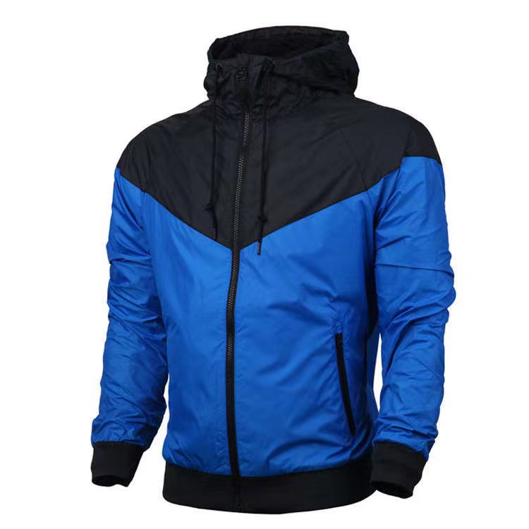 Foreign Trade Printed LOGO Outdoor Sports Men's Coat Spring and Autumn Windproof Hooded Jacket Men's Thin Windbreaker Men's Jacket