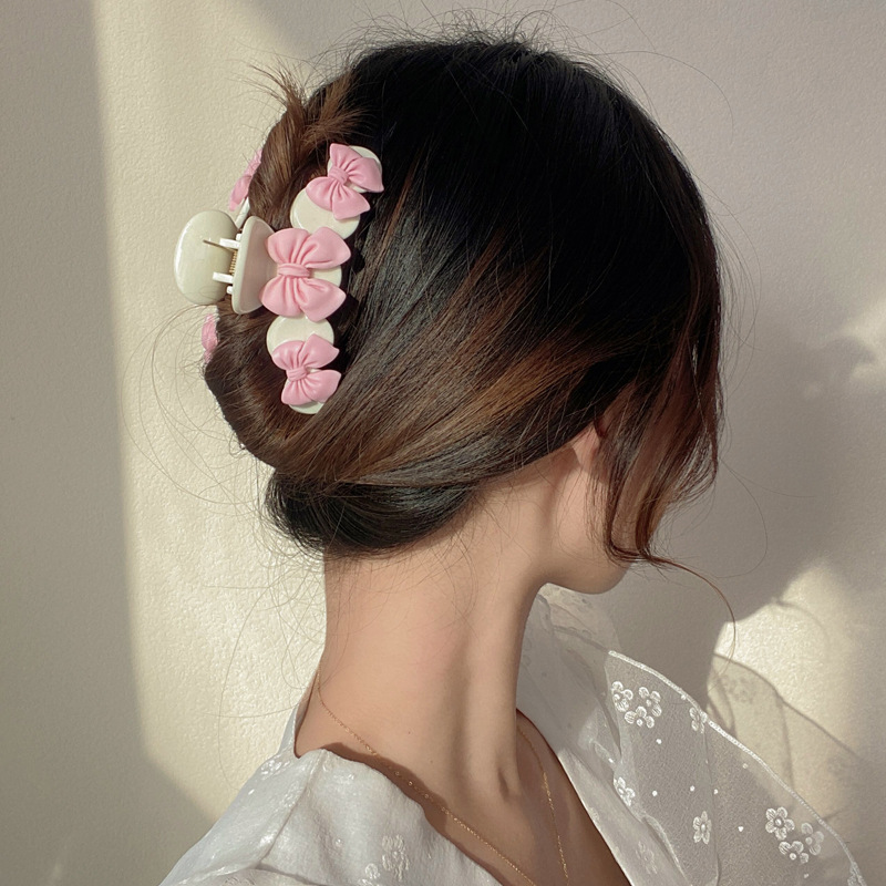 Transparent Pink Peach Hairpin Shark Clip Hair Accessories Peach Hairpin Japanese Style Girl Sweet Grab Headwear