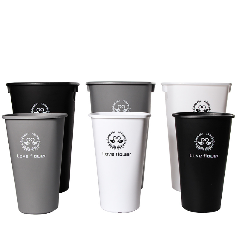 Flower shop supplies wholesale drop-resistant flower bucket flower bucket high transparent thickened acrylic wake-up flower bucket deep water flower bucket