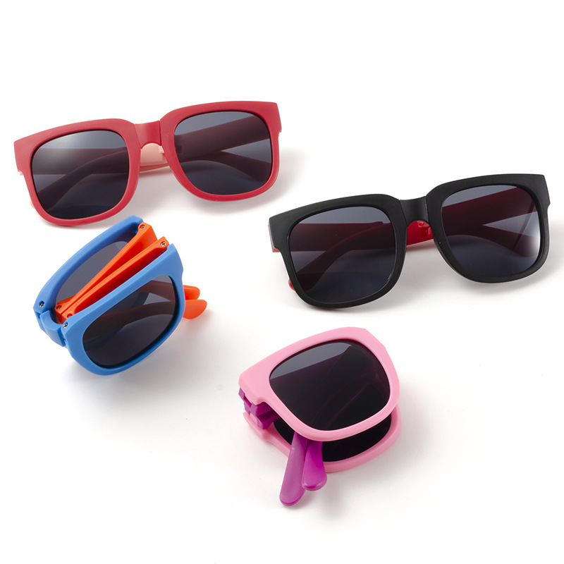 Folding children sunglasses boys and girls UV protection children sunscreen glasses fashion baby sunglasses wholesale