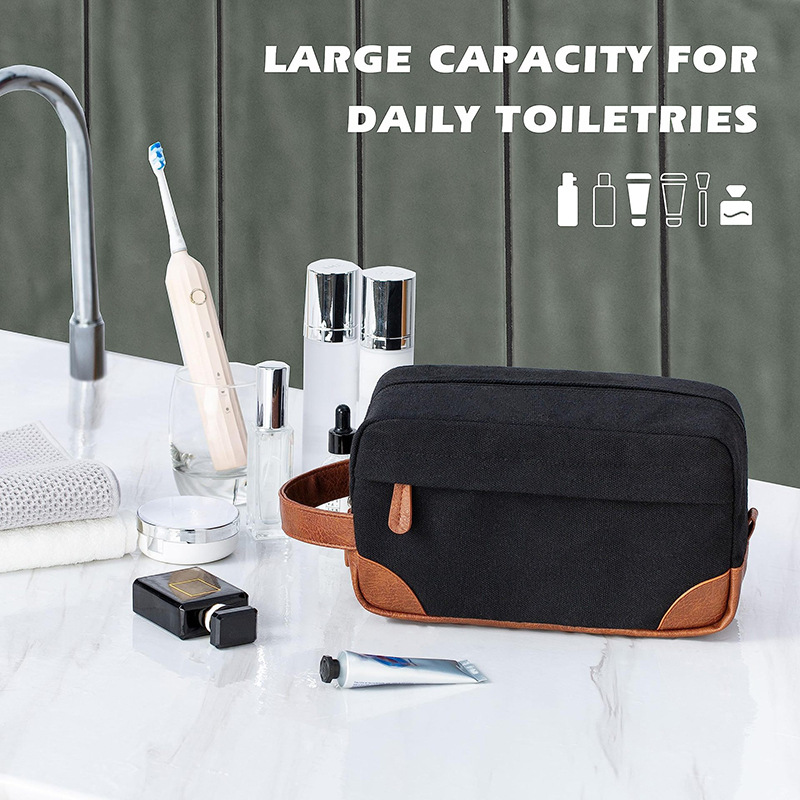 12 Ann Water Canvas European Style Retro Men's Wash Bag Cross-border Explosion Multi-functional Portable Cosmetic Bag Customizable