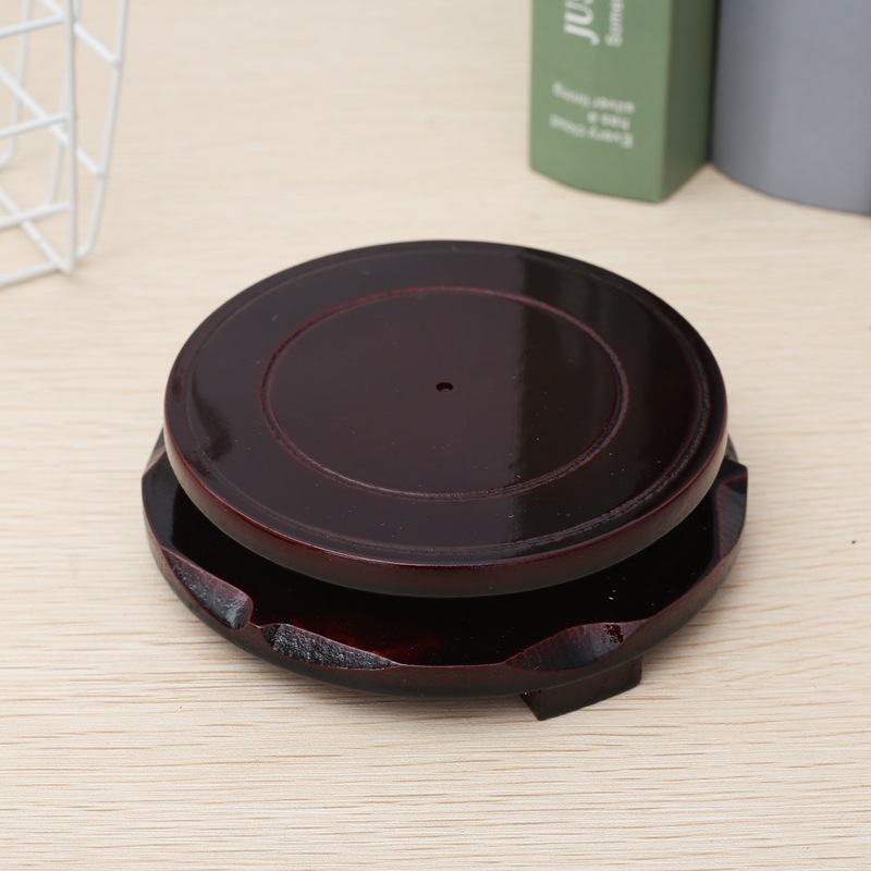 Wholesale rotatable wooden round base Wenchang tower base vase fish tank crafts ornaments a generation of hair