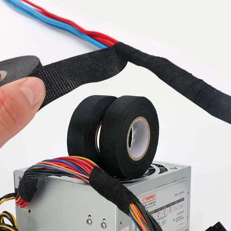 [AGU] black high temperature resistant flannel car wiring harness tape