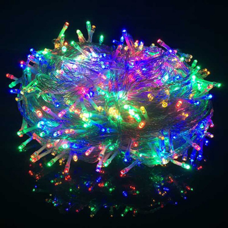 Led lights with colored lights and stars Christmas night lights atmosphere lights outdoor stall lights ins string lights decorative lights holiday
