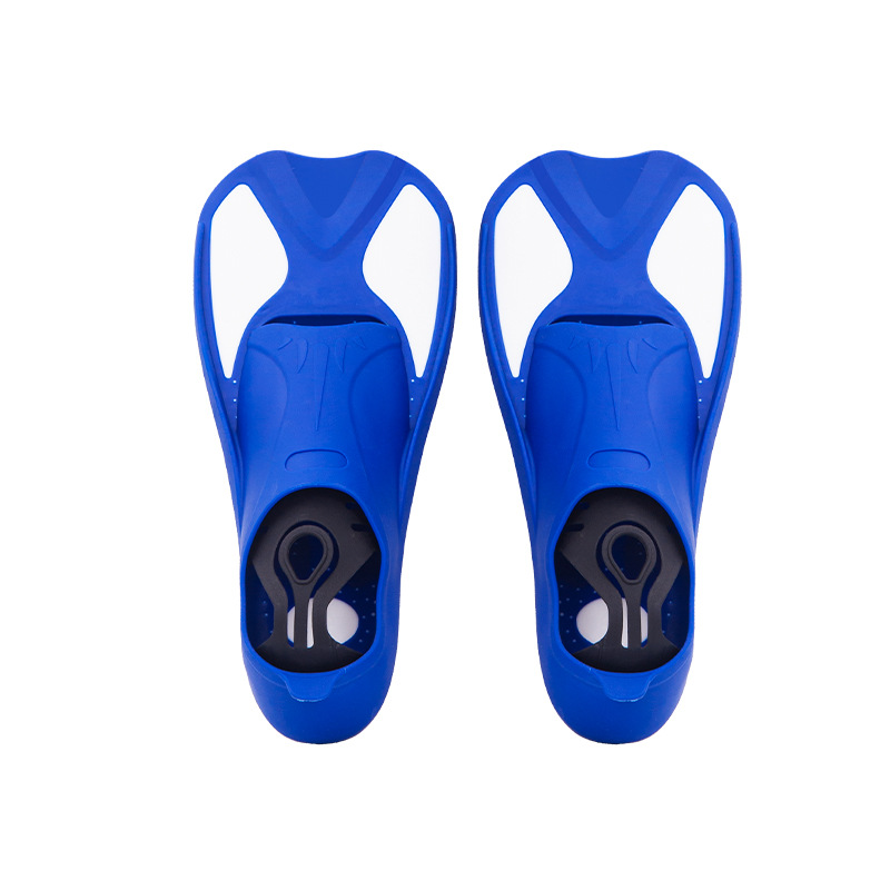 Cross-border swimming training flippers snorkeling adult children diving frog shoes short mermaid flippers free diving wholesale