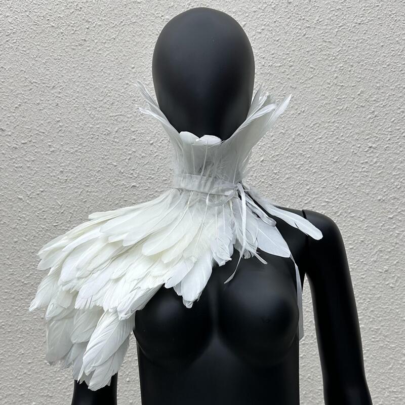 Amazon 11 Color Gothic Style Feather Word Shawl Stage Show Masquerade Halloween Costume Accessories