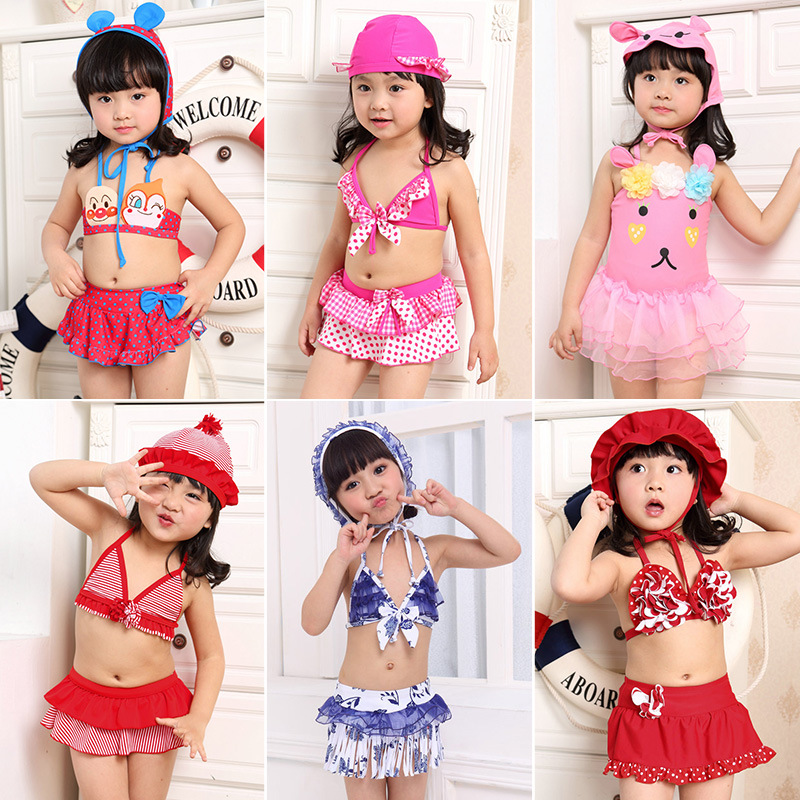 Baiya children's swimsuit girls 2022 Factory Direct split three-piece set children's infant summer swimsuit