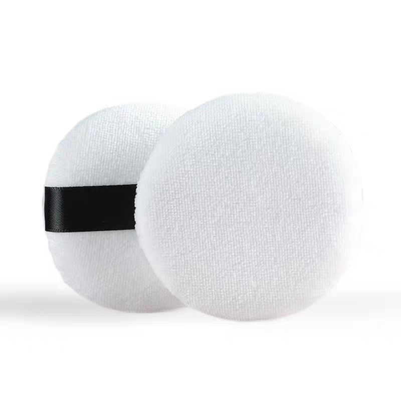 Round crystal velvet super soft puff studio makeup special skin-friendly short velvet dry puff makeup honey puff