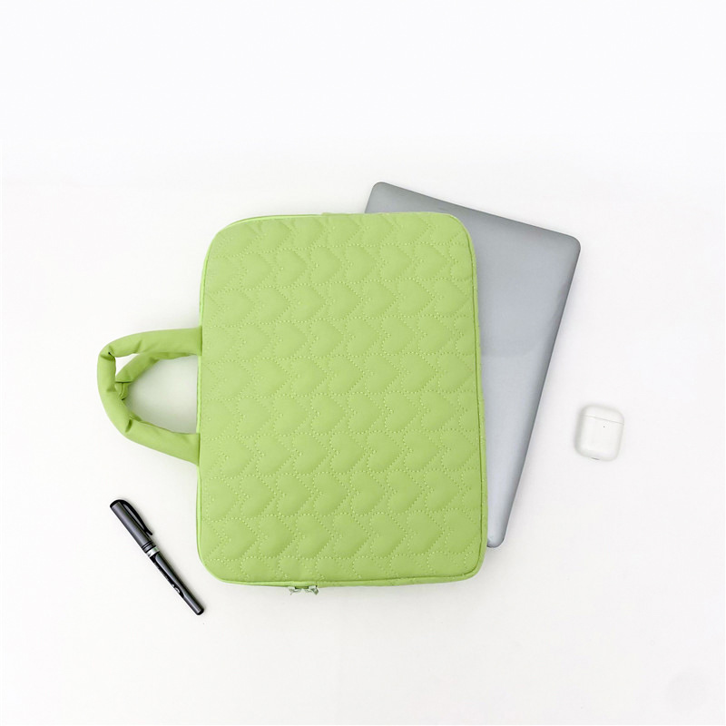 韓国の小清新刺繍手提げ内胆包は柔らかい愛のipad収納包14インチノートパソコン包|undefined