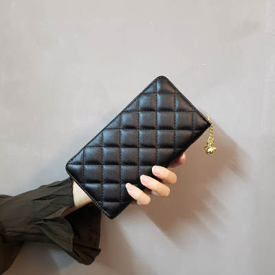 ins New Style Lingge European and American Women's Small Wallet Women's Long Student's Change Mobile Phone Bag Women's Card Holder Wallet Tassel