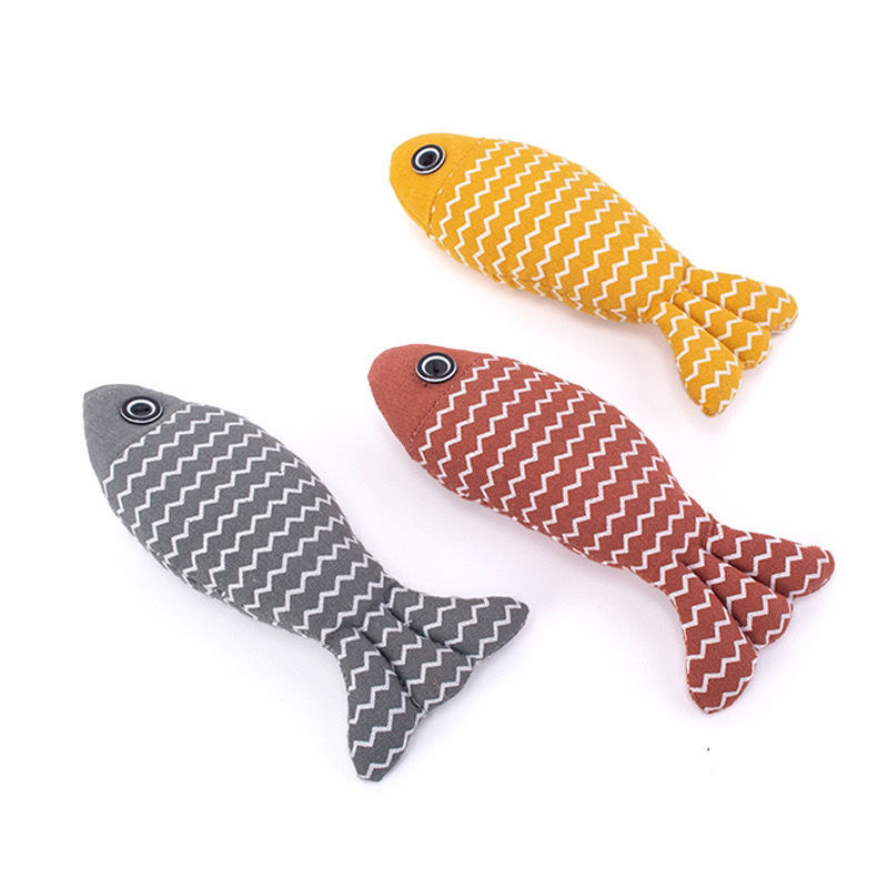 Cat Toys Self-hi Catnip Bite Resistant Tooth Cleansing Cloth Fish Molar Fun Cat Toy Cat Simulation Fish Toy