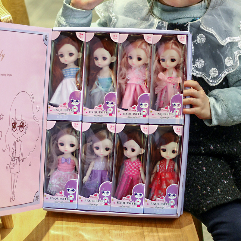 17cm Barden doll than princess set can be changed bjd doll girl toy birthday gift 8 piece set
