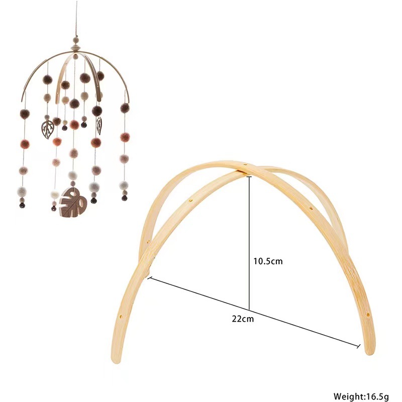 Semicircle Bamboo Bamboo ring bamboo ring wind chimes baby play ornaments handmade materials