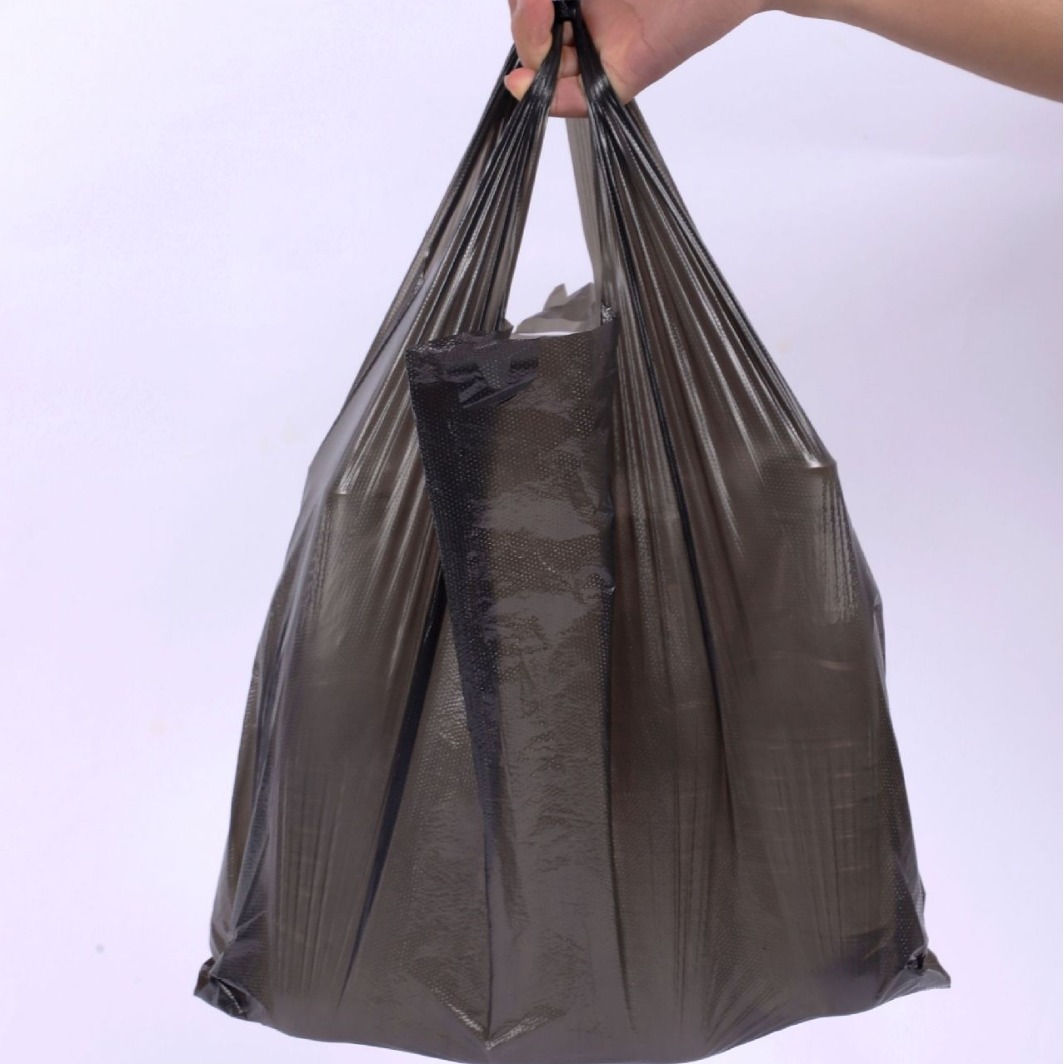 Factory wholesale black garbage bags household thick classification portable vest type wholesale disposable plastic bags