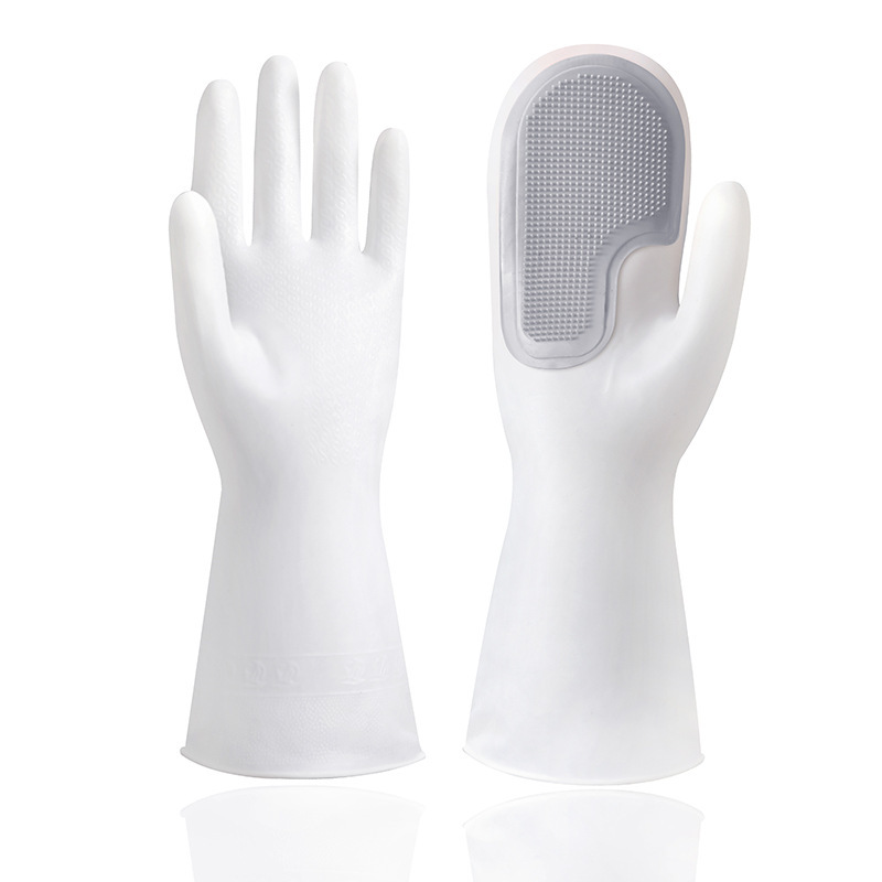 Magic Brush multi-functional household dishwashing gloves PVC soft brush kitchen cleaning decontamination brush pot rubber wear-resistant