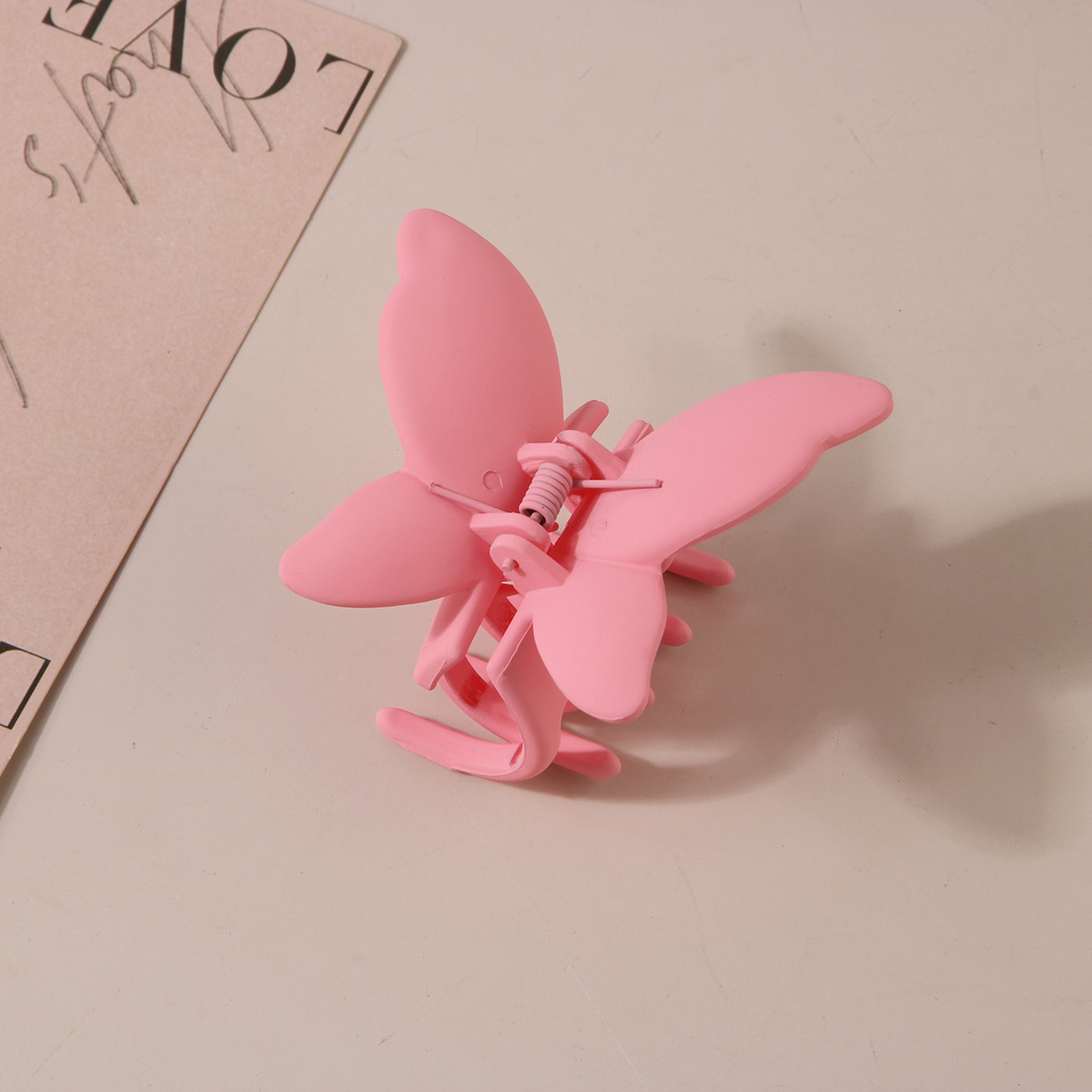 Nuovo fermaglio per capelli a forma di farfalla transfrontaliera, effetto vernice smerigliata, personalizzato, alla moda, con artiglio per la testa_voghion.com