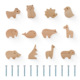 Wooden animal drawer knob 12 Pack