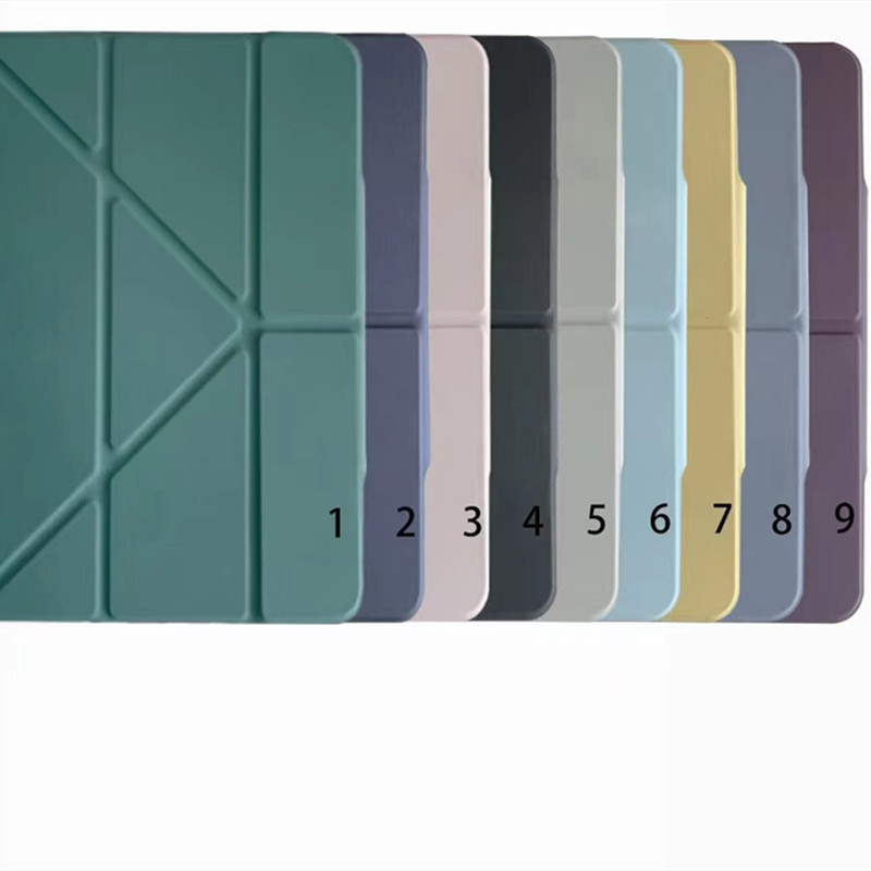 For ipadair5 protective case buckle pro11 anti-bending 10.9 transparent acrylic 10.2Y folding anti-drop leather case