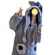 Stitch cartoon couple Net red style pajamas men's and women's autumn and winter coral fleece long nightgown suit men's fleece-lined