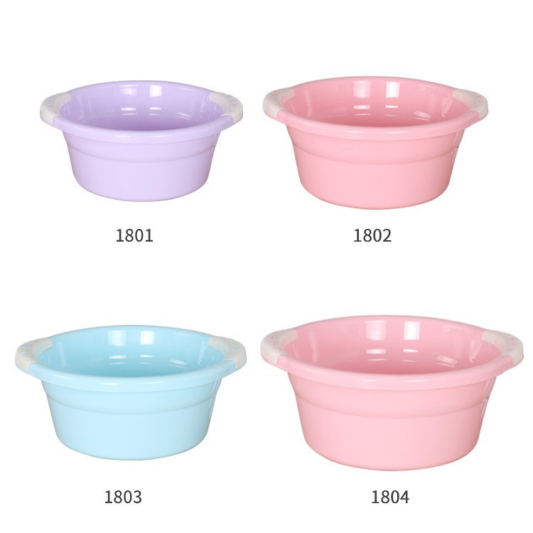 Household Deepened Washbasin Thickened Adult Plastic Laundry Binaural Baby Foot Washing Basin Kitchen Vegetable Washing Plastic Washbasin