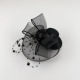 Black built-in hairpin