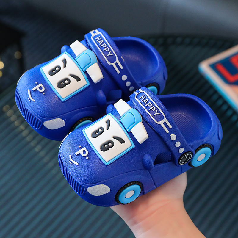 Children's Slippers Baby Car Soft Sole Cave Shoes Super Cute Sandals Cartoon Western Style Summer Children's Baotou Slippers