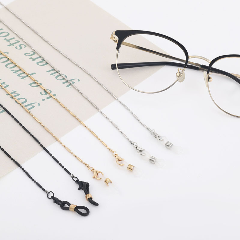 Fashion Japanese-Korean Style Simple Women's Personality Alloy Gold-plated Silver Elegant Glasses Chain Anti-drop Glasses Mask Chain