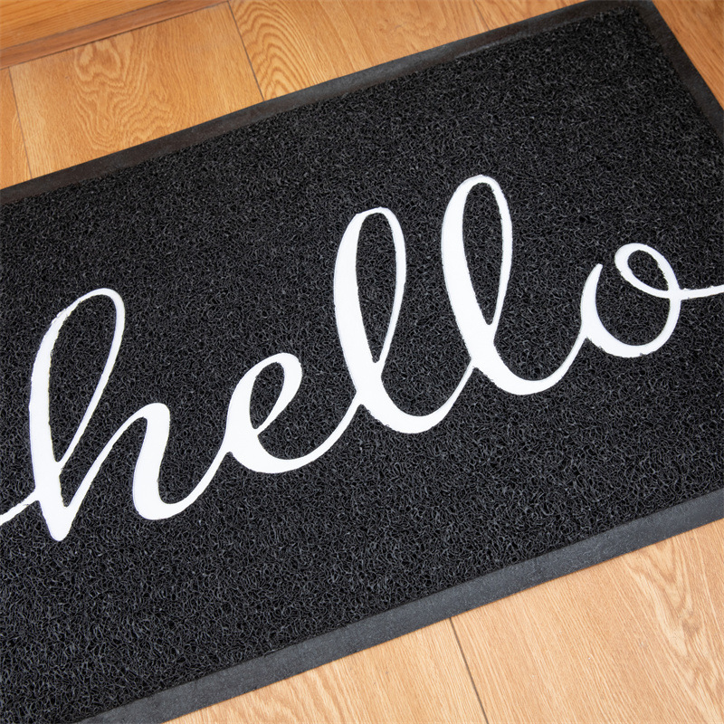 Amazon Factory Nordic Style Letter Entrance Door pvc Silk Ring Floor Mat Non-slip Floor Mat Door Rubbing Foot Mat