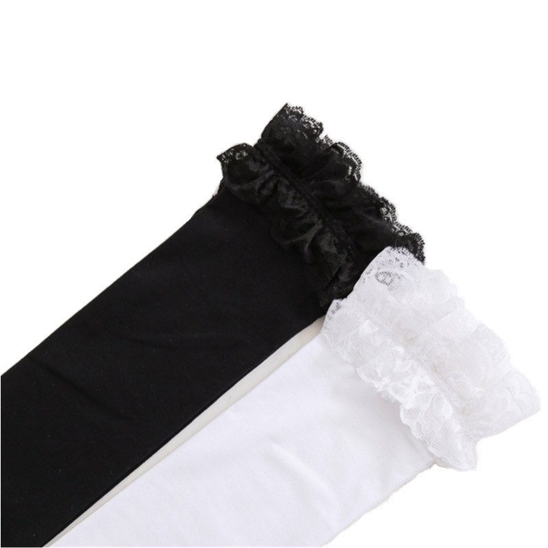 Japanese lace knee-length stockings female Lolita student sweet bow knee-length stockings wholesale