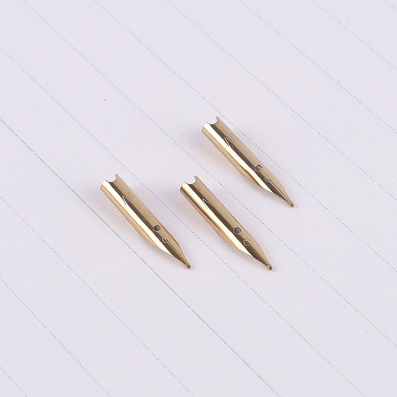 Rotten pen pen accessories all kinds of colorful nib gilded cylinder pointed Imperial Concubine tip writing practice Source manufacturers
