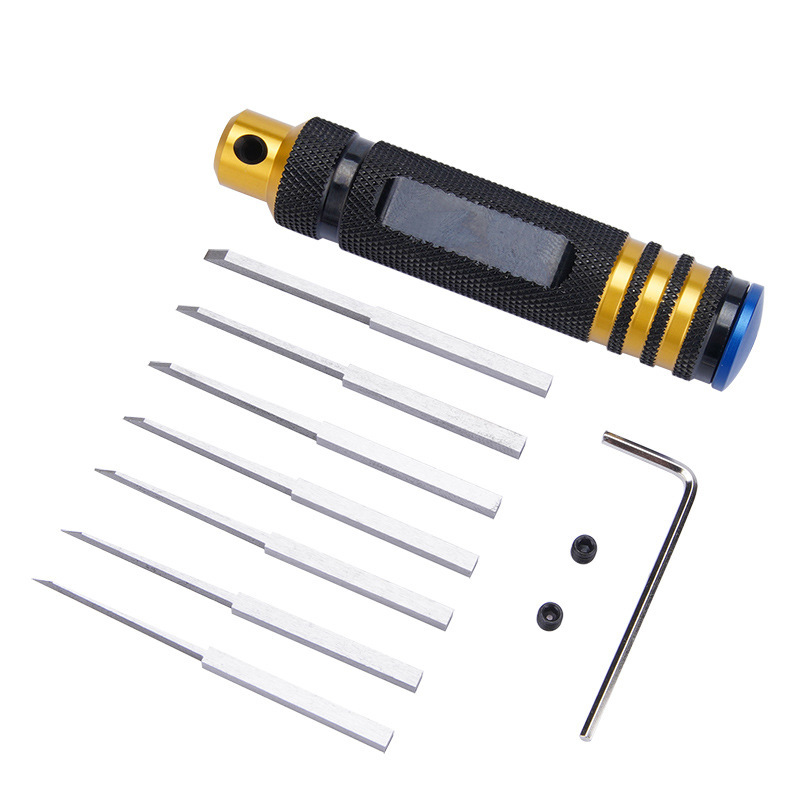 Model replacement type engraving push knife Gundam model detail engraving line replacement type metal precision engraving knife/push knife