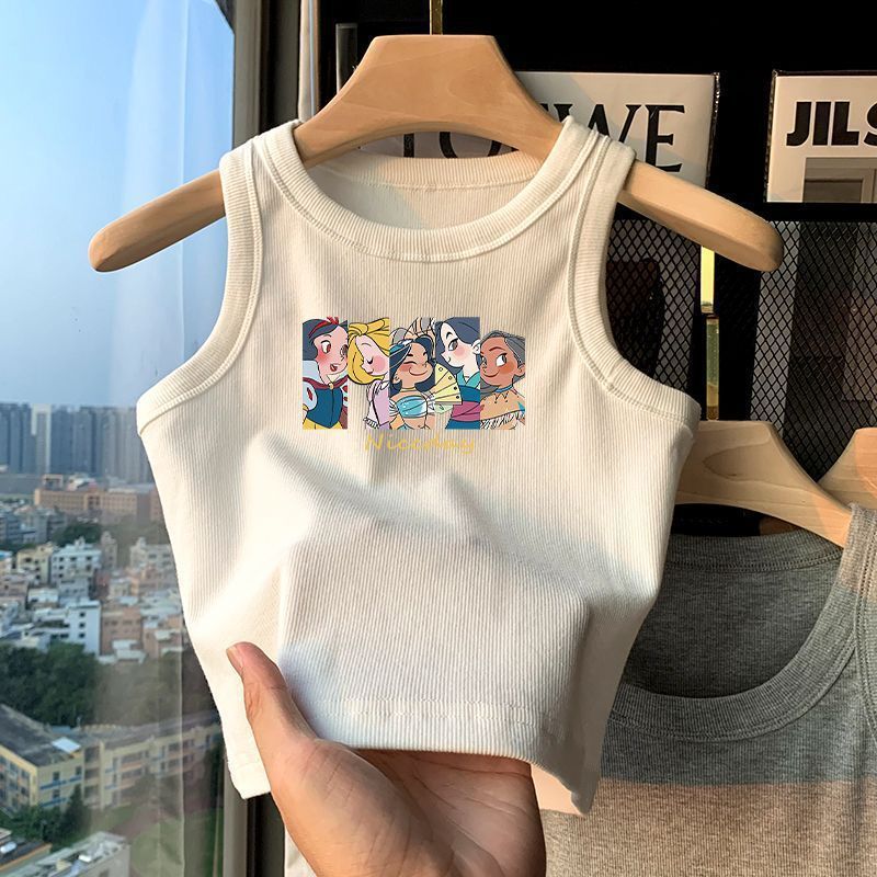 Summer Girl Top Tank Top Baby Trendy Children Personality Fashion Brand External Wear Outfit T-shirt