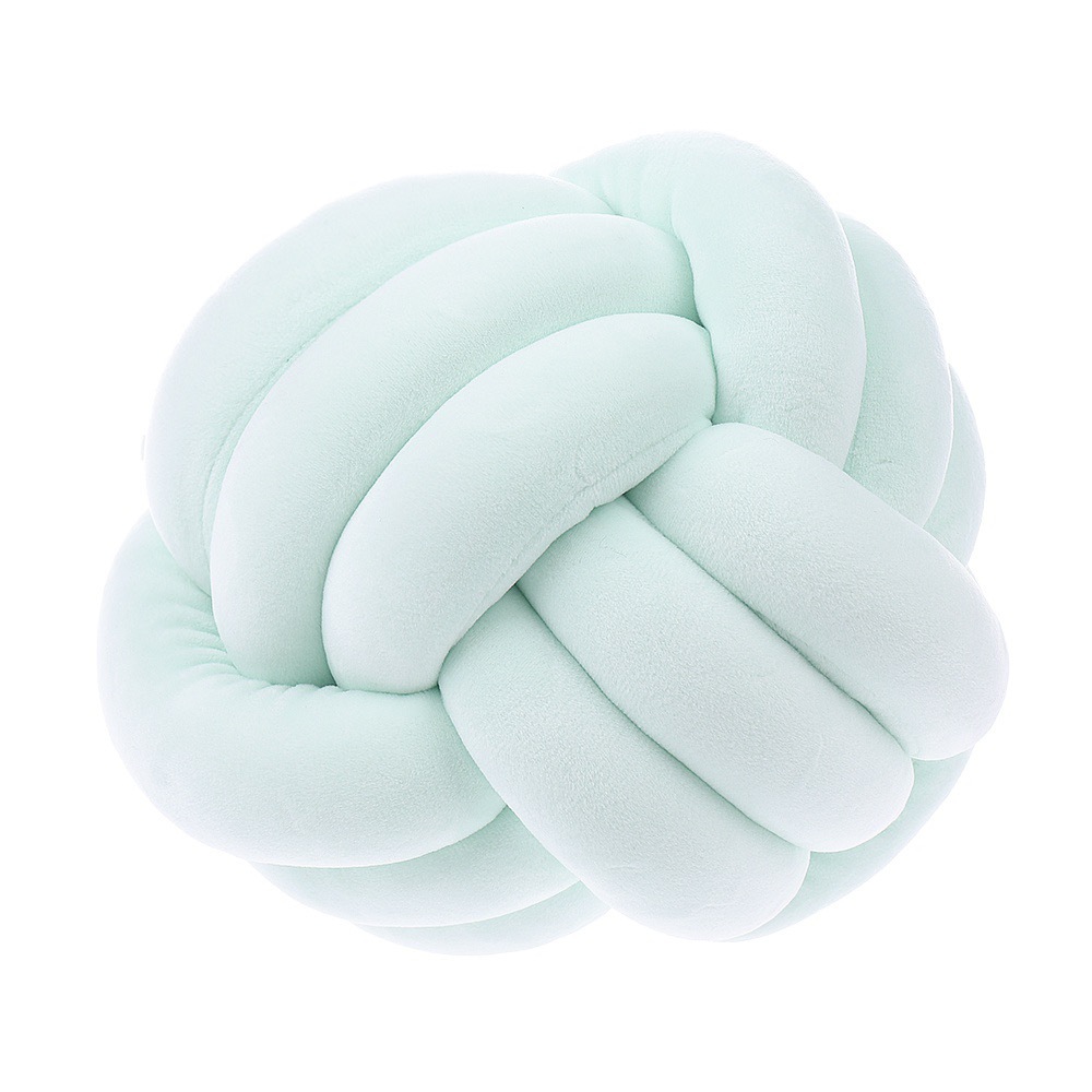 ins Spherical Pillow Home Nordic Style Sofa PP Cotton Filled Cushion Solid Color Woven Knot Ball Pillow