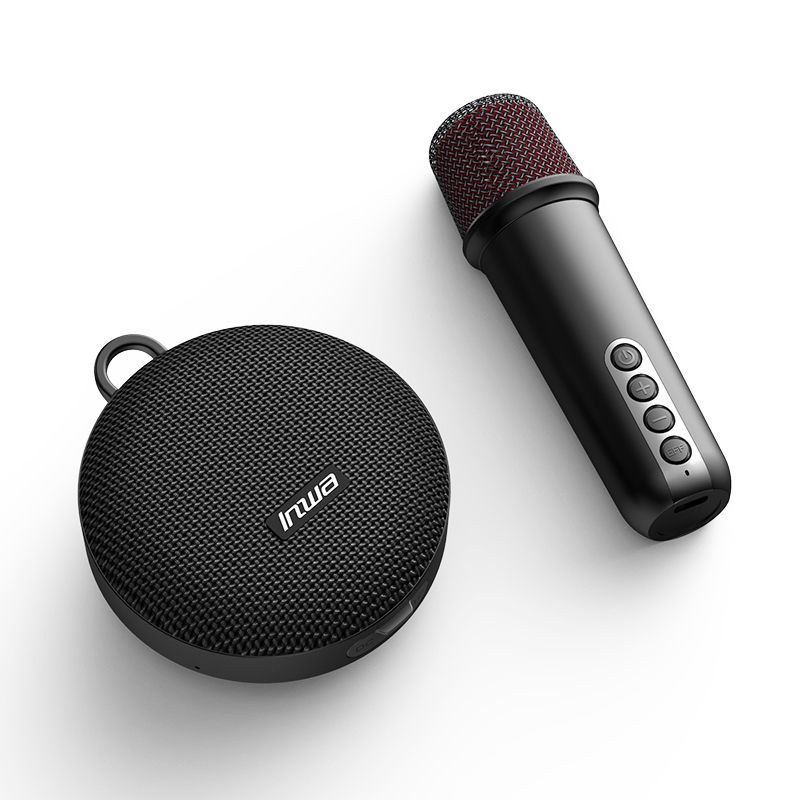 Karaoke Bluetooth speaker outdoor family singing karaoke Bluetooth stereo DSP reverberation with riding bracket