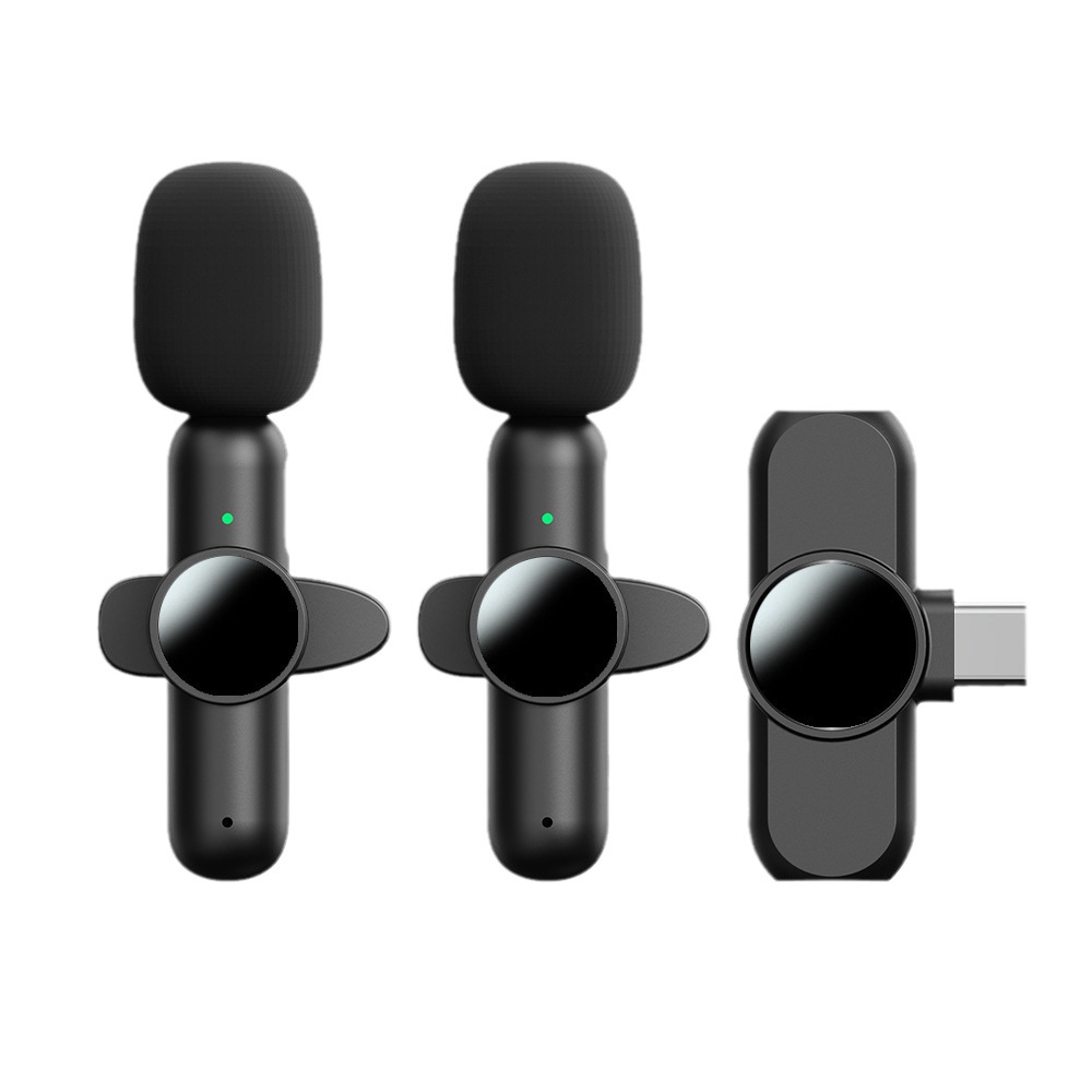 Cross-border explosions K3 wireless collar clip microphone 2.4g one drag two live noise reduction outdoor microphone long endurance now