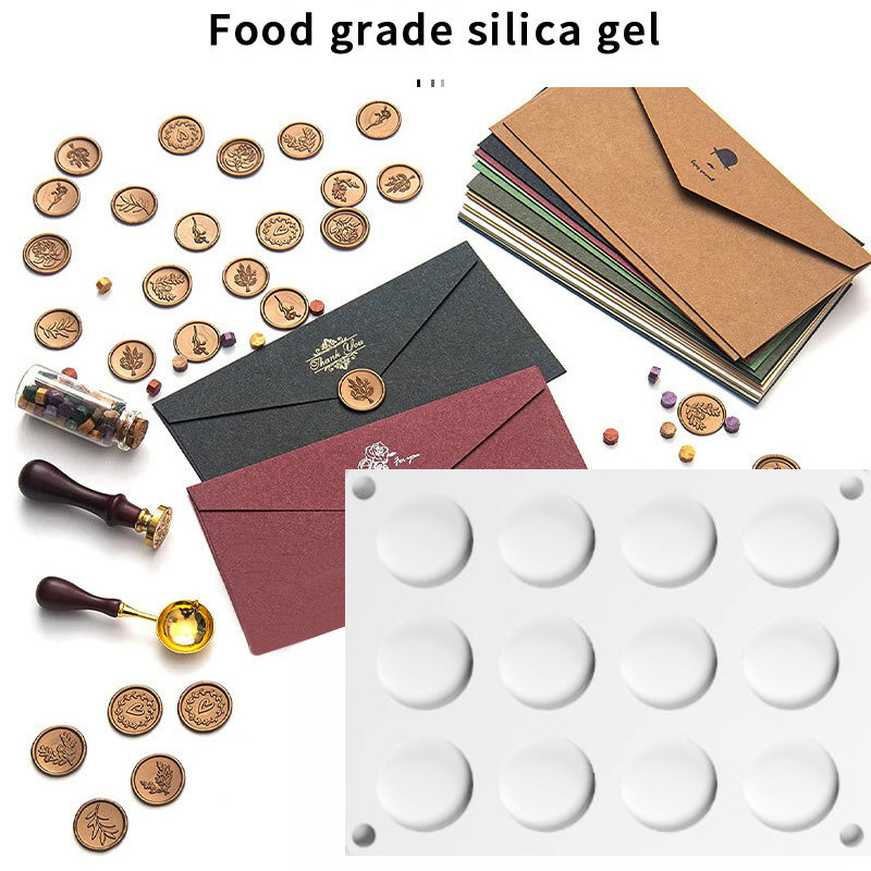 12 even wafer silicone mousse cake mold chocolate paint seal mold DIY baking mold glue dropping tool