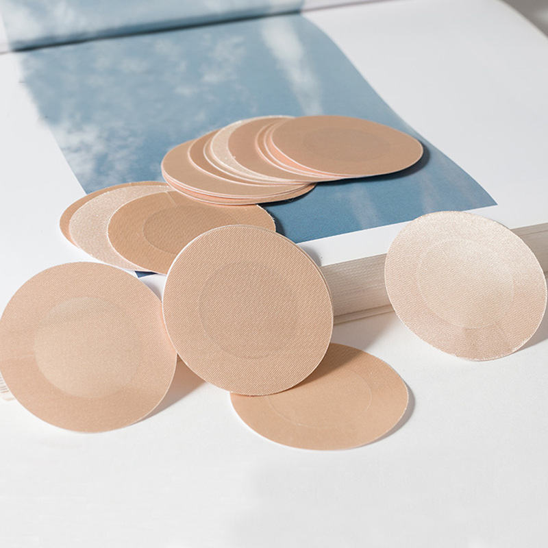Cross-border supply silk satin silicone chest patch anti-bump disposable areola patch breathable breast patch